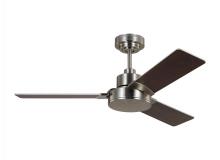 Seagull - Generation 3JVR44BS - Jovie 44" Indoor/Outdoor Brushed Steel Ceiling Fan with Wall Control and Manual Reversible Motor