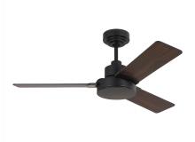 Seagull - Generation 3JVR44MBK - Jovie 44" Indoor/Outdoor Midnight Black Ceiling Fan with Wall Control and Manual Reversible Moto