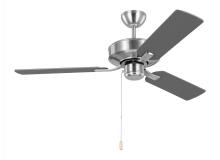 Seagull - Generation 3LD48BS - Linden 48'' traditional indoor brushed steel silver ceiling fan with reversible motor