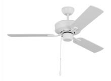 Seagull - Generation 3LD48RZW - Linden 48'' traditional indoor matte white ceiling fan with reversible motor