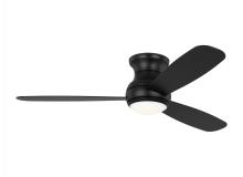 Seagull - Generation 3OBSHR52MBKD - Orbis 52 Inch Indoor/Outdoor Integrated LED Dimmable Hugger Ceiling Fan