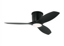 Seagull - Generation 3TTHR44MBKD - Titus 44 Inch Indoor/Outdoor Integrated LED Dimmable Hugger Ceiling Fan