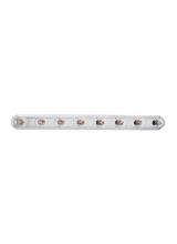 Seagull - Generation 4703-05 - De-Lovely traditional 8-light indoor dimmable bath vanity wall sconce in chrome silver finish