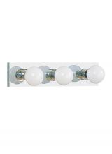 Seagull - Generation 4737-05 - Center Stage traditional 3-light indoor dimmable bath vanity wall sconce in chrome silver finish