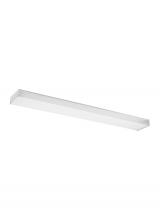 Seagull - Generation 59132LE-15 - Drop Lens Fluorescent traditional 2-light indoor dimmable four foot ceiling flush mount in white fin