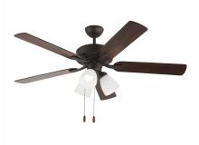 Seagull - Generation 5LD52BZF - Linden 52 Inch Traditional Indoor Bronze LED Dimmable Dual Mount Hugger Ceiling Fan