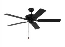 Seagull - Generation 5LD52MBK - Linden 52'' traditional indoor midnight black ceiling fan with reversible motor