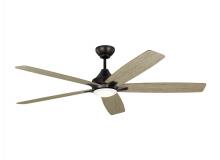 Seagull - Generation 5LWDSM60AGPD - Lowden 60" Dimmable Indoor/Outdoor Integrated LED Aged Pewter Ceiling Fan with Light Kit