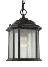 Seagull - Generation 60029-746 - Kent traditional 1-light outdoor exterior semi-flush convertible ceiling hanging pendant in oxford b