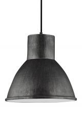 Seagull - Generation 6517401-846 - Division Street contemporary 1-light indoor dimmable ceiling hanging single pendant light in stardus