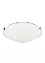 Seagull - Generation 7543503EN3-962 - Clip Ceiling transitional 3-light LED indoor dimmable flush mount in brushed nickel silver finish wi