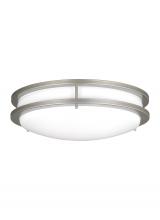 Seagull - Generation 7650893S-753 - Mahone traditional dimmable indoor medium LED 1-Light flush mount ceiling fixture in a painted brush