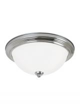 Seagull - Generation 77064EN3-05 - Geary transitional 2-light LED indoor dimmable ceiling flush mount fixture in chrome silver finish w