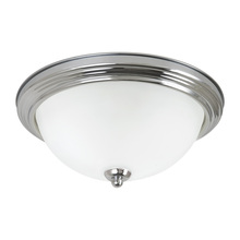 Seagull - Generation 77065-05 - Geary transitional 3-light indoor dimmable ceiling flush mount fixture in chrome silver finish with