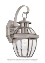 Seagull - Generation 8037-965 - Lancaster traditional 1-light outdoor exterior small wall lantern sconce in antique brushed nickel s