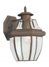 Seagull - Generation 8038-71 - Lancaster traditional 1-light outdoor exterior medium wall lantern sconce in antique bronze finish w