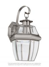Seagull - Generation 8067-965 - Lancaster traditional 1-light outdoor exterior large wall lantern sconce in antique brushed nickel s
