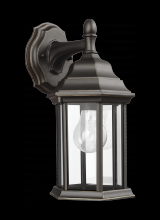 Seagull - Generation 8338701-71 - Sevier traditional 1-light outdoor exterior small downlight outdoor wall lantern sconce in antique b