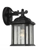 Seagull - Generation 84029-746 - Kent traditional 1-light outdoor exterior small wall lantern sconce in oxford bronze finish with cle