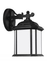 Seagull - Generation 84529-746 - Kent traditional 1-light outdoor exterior small wall lantern sconce in oxford bronze finish with sat