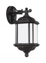 Seagull - Generation 84530EN3-746 - Kent traditional 1-light LED outdoor exterior medium wall lantern sconce in oxford bronze finish wit