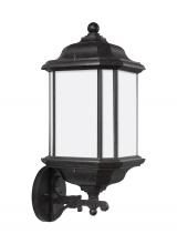 Seagull - Generation 84532-746 - Kent traditional 1-light outdoor exterior large uplight wall lantern sconce in oxford bronze finish