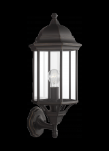 Seagull - Generation 8638701-71 - Sevier traditional 1-light outdoor exterior large uplight outdoor wall lantern sconce in antique bro