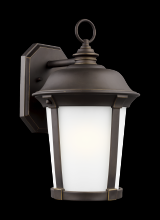 Seagull - Generation 8750701-71 - Calder traditional 1-light outdoor exterior large wall lantern sconce in antique bronze finish with