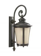 Seagull - Generation 88242-780 - Cape May traditional 1-light outdoor exterior large wall lantern sconce in burled iron grey finish w