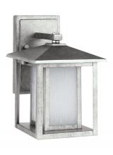 Seagull - Generation 8902997S-57 - Hunnington contemporary 1-light outdoor exterior small led outdoor wall lantern in weathered pewter