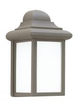 Seagull - Generation 8788-10 - Mullberry Hill traditional 1-light outdoor exterior wall lantern sconce in bronze finish with smooth