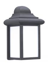 Seagull - Generation 8788-12 - Mullberry Hill traditional 1-light outdoor exterior wall lantern sconce in black finish with smooth