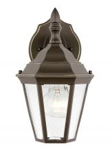 Seagull - Generation 89937-71 - Bakersville traditional 1-light outdoor exterior small wall lantern sconce in antique bronze finish