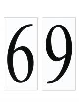 Seagull - Generation 90616-68 - Address light collection traditional white plastic number 6 or number 9 tile