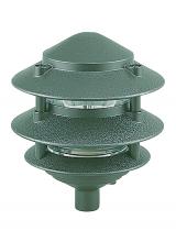 Seagull - Generation 9226-95 - Landscape Lighting transitional 1-light outdoor exterior path in emerald green finish with clear gla