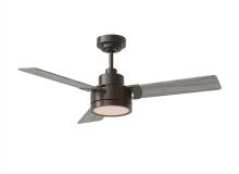 Seagull - Generation 3JVR44AGPD - Jovie 44" Dimmable Indoor/Outdoor Integrated LED Indoor Aged Pewter Ceiling Fan with Light Kit W