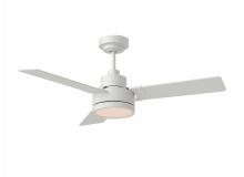 Seagull - Generation 3JVR44RZWD - Jovie 44" Dimmable Indoor/Outdoor Integrated LED Indoor Matte White Ceiling Fan with Light Kit W