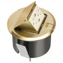 Arlington FLBT6520UMB - RND TRAPDR W/BRASS CVR /W USB PORTS