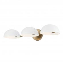 Capital Fixture Comp 151431AW - 3-Light Vanity in Aged Brass and White