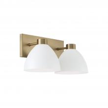 Capital Fixture Comp 152021AW - 2-Light Vanity in Aged Brass and White