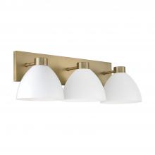 Capital Fixture Comp 152031AW - 3-Light Vanity in Aged Brass and White