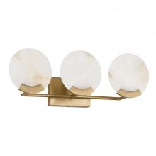 Capital Fixture Comp 154631AD - 3-Light Vanity in Aged Brass with Natural Alabaster Stone