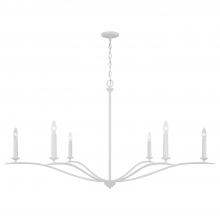 Capital Fixture Comp 450661XW - 6-Light Elongated Chandelier in Textured White