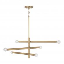 Capital Fixture Comp 451262AD - 6-Light Modern Sputnik Chandelier in Aged Brass