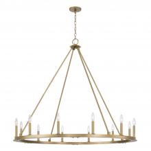 Capital Fixture Comp 4912AD - 12-Light Wagon Wheel Chandelier in Aged Brass