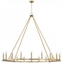 Capital Fixture Comp 4913AD - 20-Light Wagon Wheel Chandelier in Aged Brass