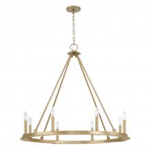 Capital Fixture Comp 4918AD - 8-Light Wagon Wheel Chandelier in Aged Brass