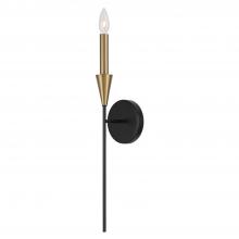 Capital Fixture Comp 651911AB - 1-Light Sconce in Black and Aged Brass with Interchangeable White or Aged Brass Candle Sleeve