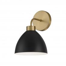 Capital Fixture Comp 652011AB - 1-Light Sconce in Aged Brass and Black