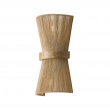 Capital Fixture Comp 652821MA - 2-Light Sconce in Matte Brass with Mango Wood and Handwrapped Natural Jute Rope String